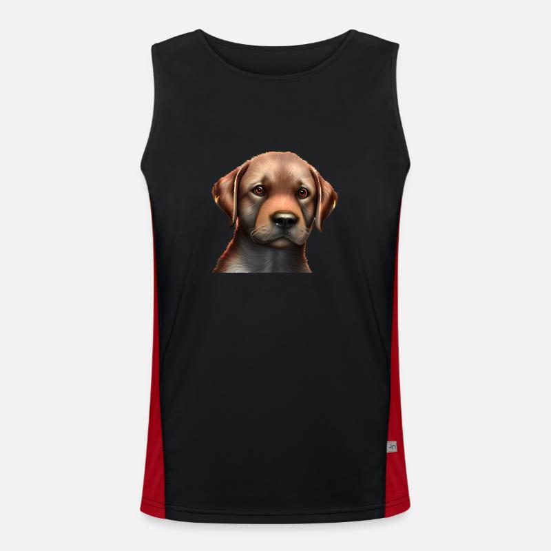 Labrador Retriever Labrador Propriétaire Chiot Débardeur respirant contrasté Homme 