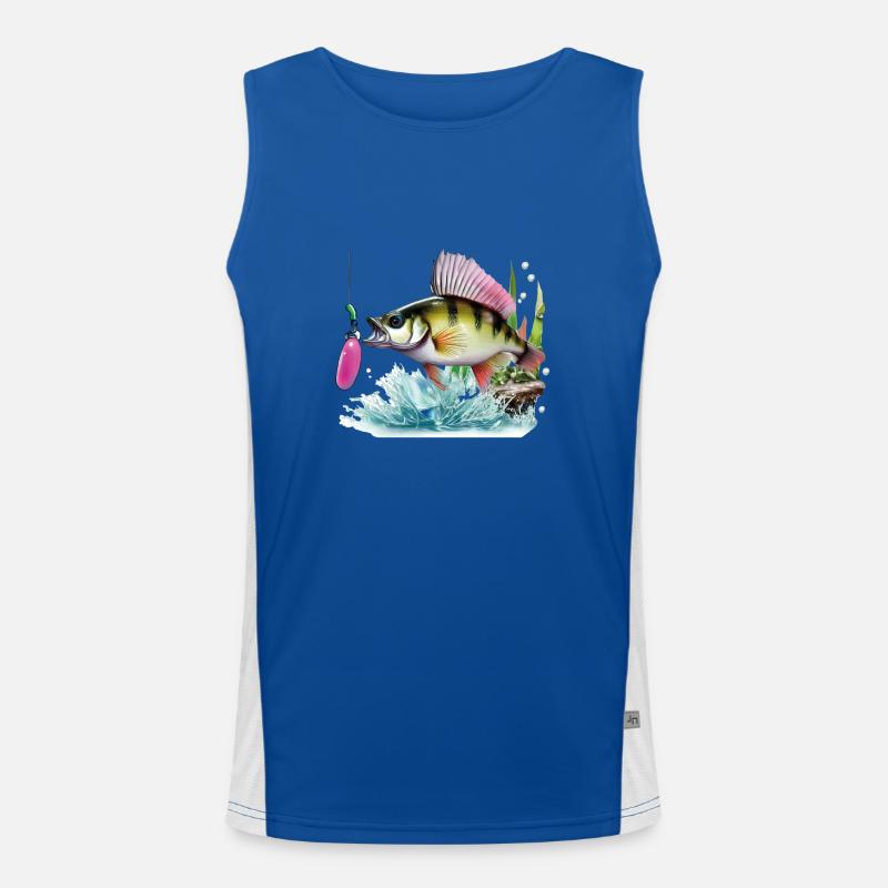 Barschfischen Funktionelles Kontrast-Tank Top für Männer 