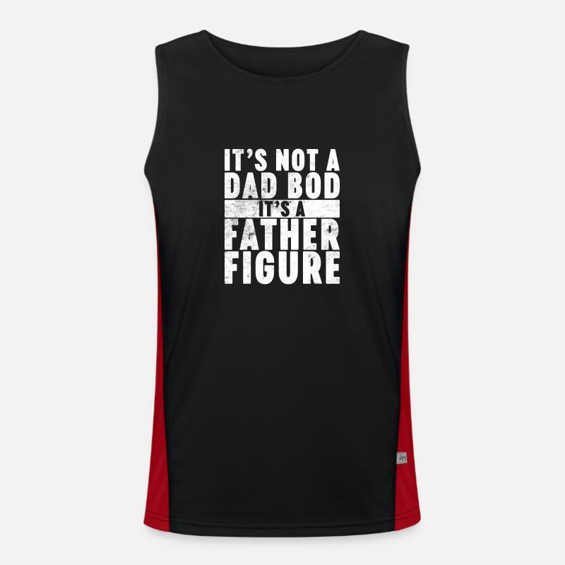 It's Not A Dad Bod It's A Father Figure (White) Men's Functional Contrast Tank Top 