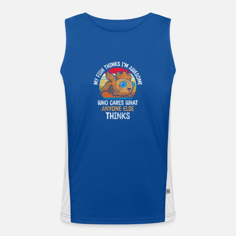 Fish fin breeding Men's Functional Contrast Tank Top 