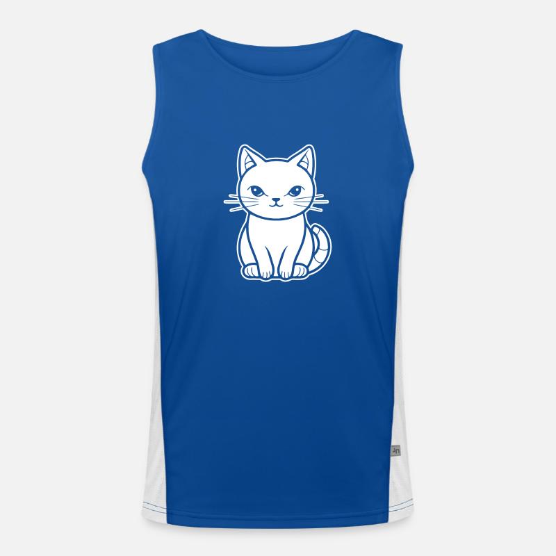 Katze Katzen Kätzchen Katzendame Funktionelles Kontrast-Tank Top für Männer 