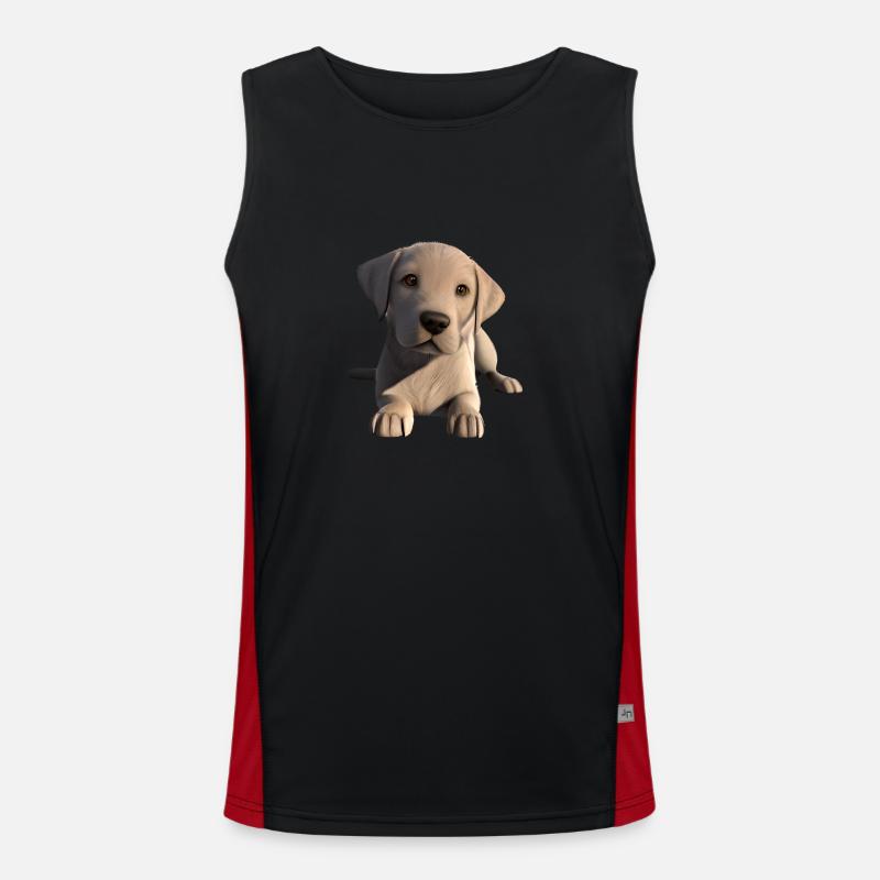 Labrador Retriever Labrador Propriétaire Chiot Débardeur respirant contrasté Homme 