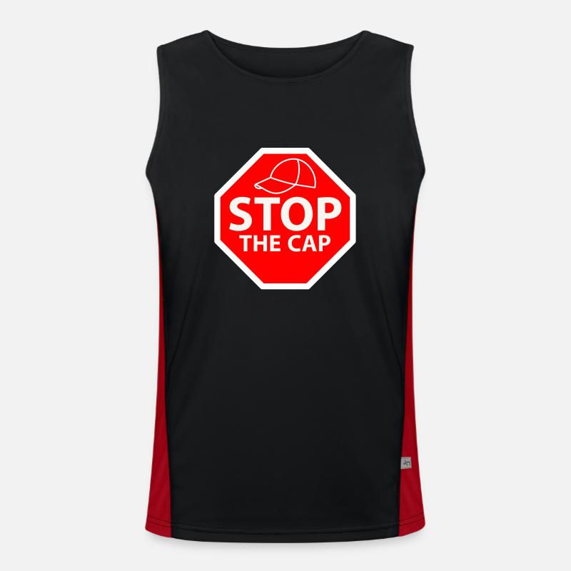 stop the cap Men's Functional Contrast Tank Top 