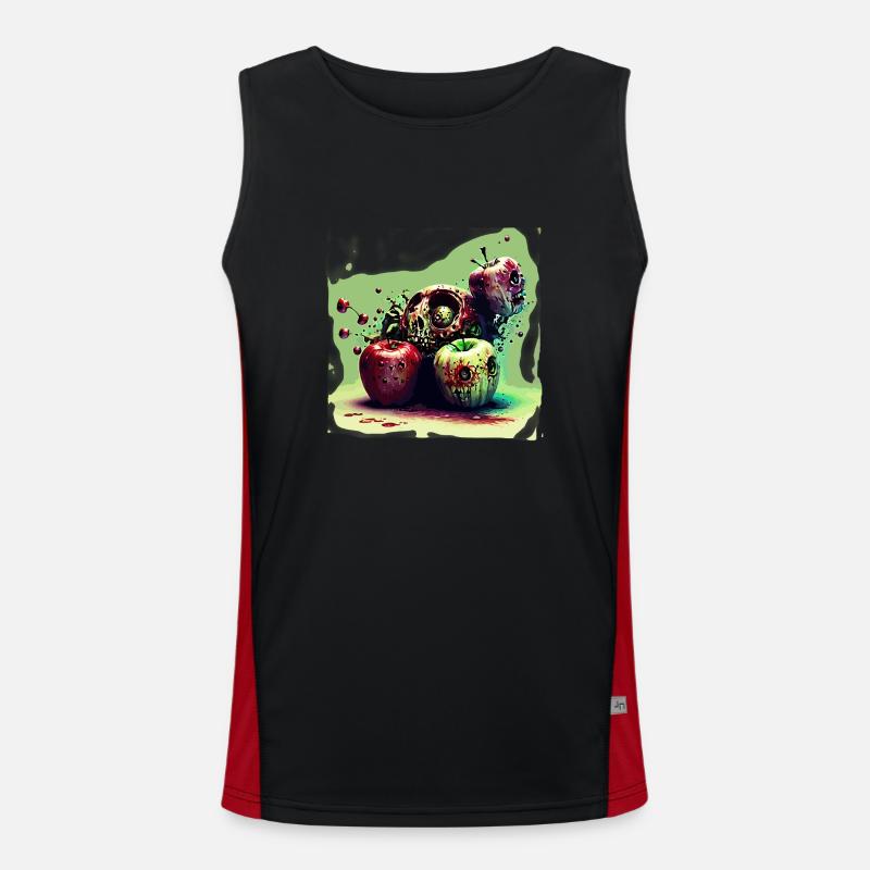 Äpfel Funktionelles Kontrast-Tank Top für Männer 