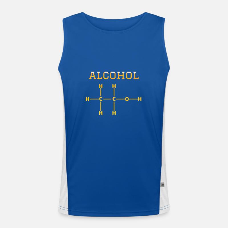 Alcohol Molecule Men's Functional Contrast Tank Top 