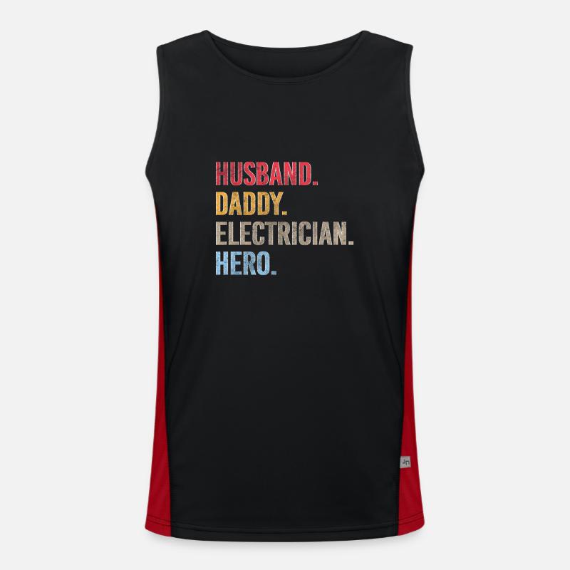 Electronics technician Profession Electrical - Men's Functional Contrast Tank Top  - black/red