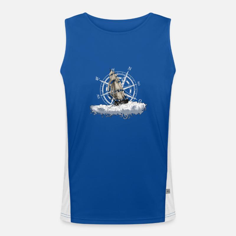Sailing ship Men's Functional Contrast Tank Top 
