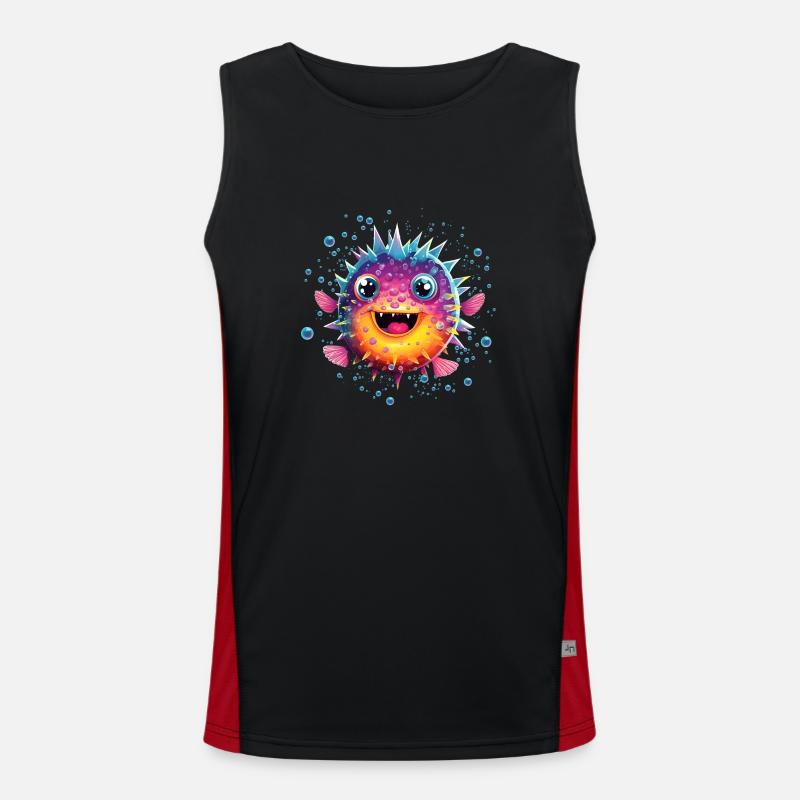 Puffer Fish Men's Functional Contrast Tank Top 