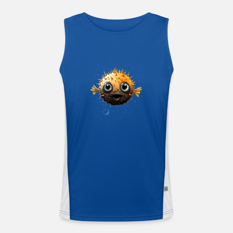 Puffer Fish Men's Functional Contrast Tank Top 