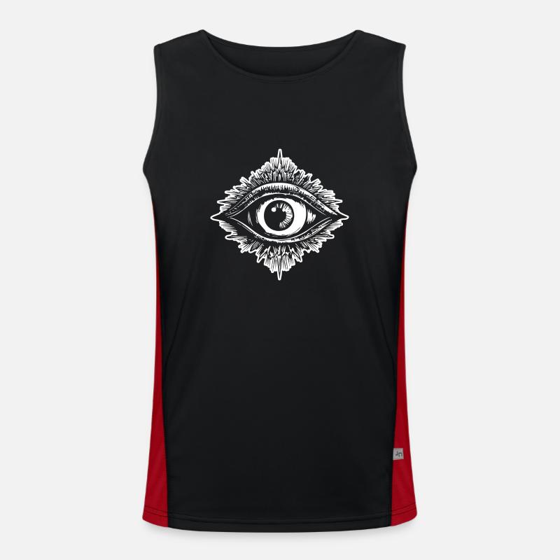 Eye Eyes Ophthalmologist Men's Functional Contrast Tank Top 