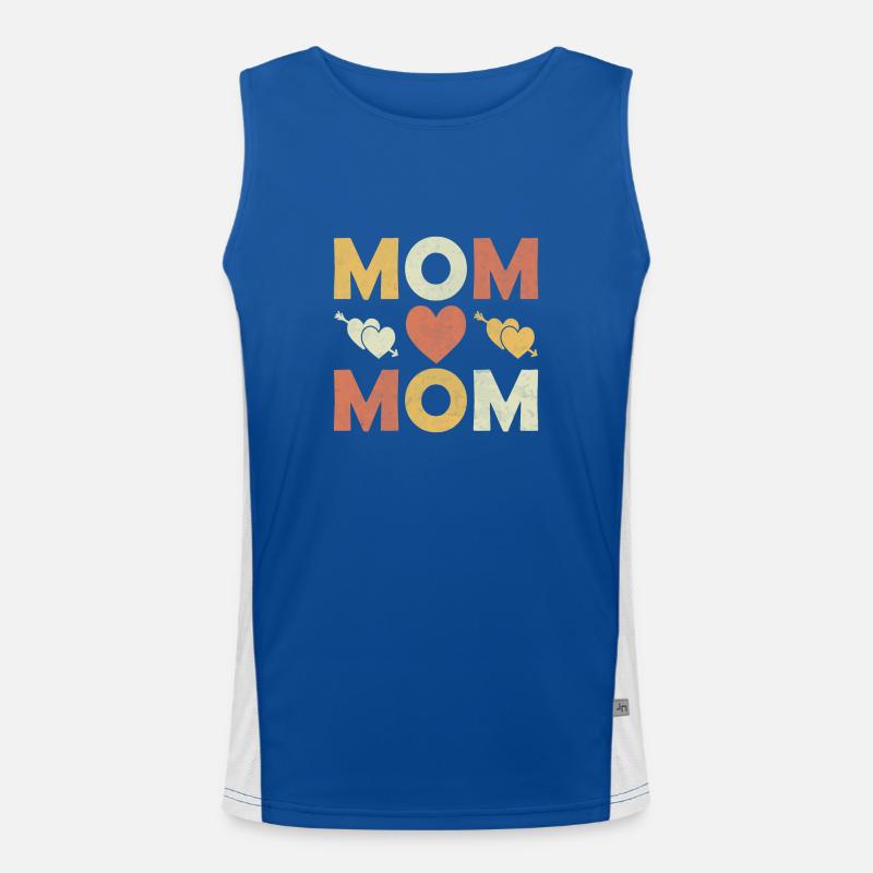 Ich liebe dich Mama Geschenkidee Muttertag Mama Funktionelles Kontrast-Tank Top für Männer 