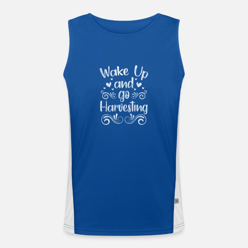 Erntehelfer Arbeit Feld Funktionelles Kontrast-Tank Top für Männer 