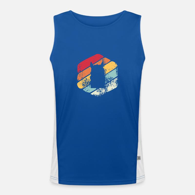 Vintage gift llama Men's Functional Contrast Tank Top 