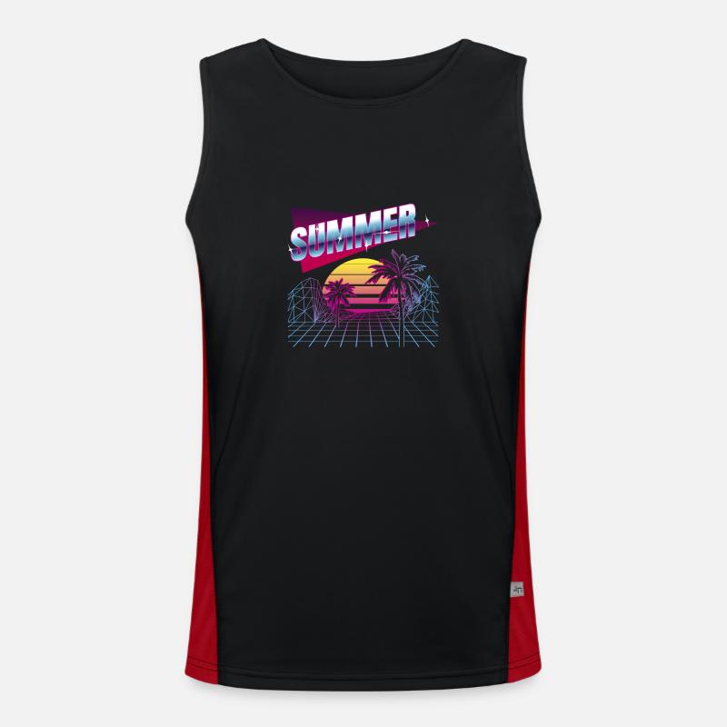 Summer Men's Functional Contrast Tank Top 