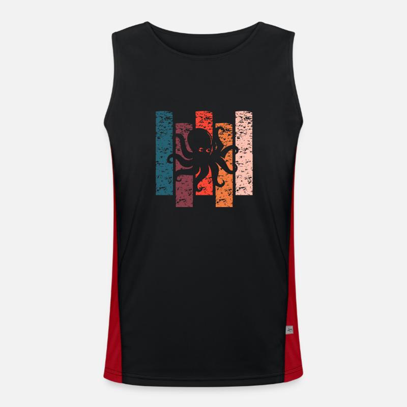 Octopus Vintage Gift Men's Functional Contrast Tank Top 
