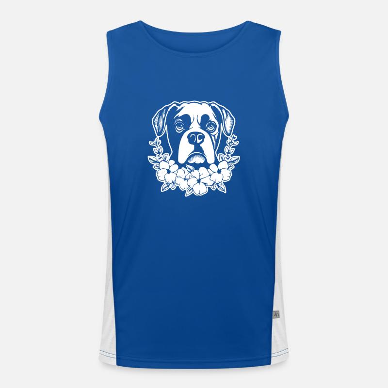 Races de chiens boxers Débardeur respirant contrasté Homme 