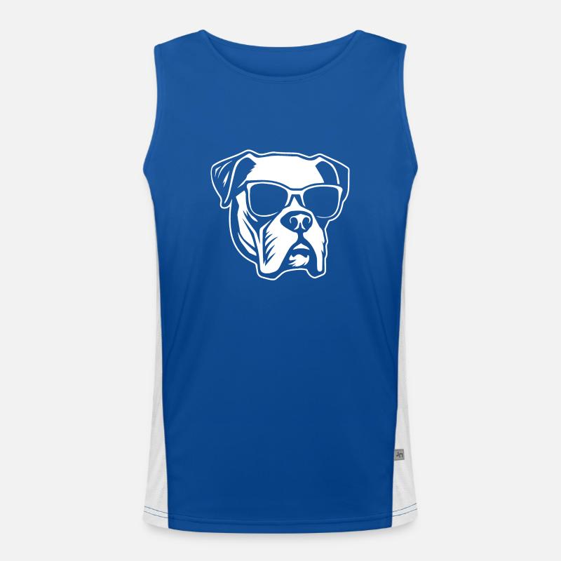 Races de chiens boxers Débardeur respirant contrasté Homme 