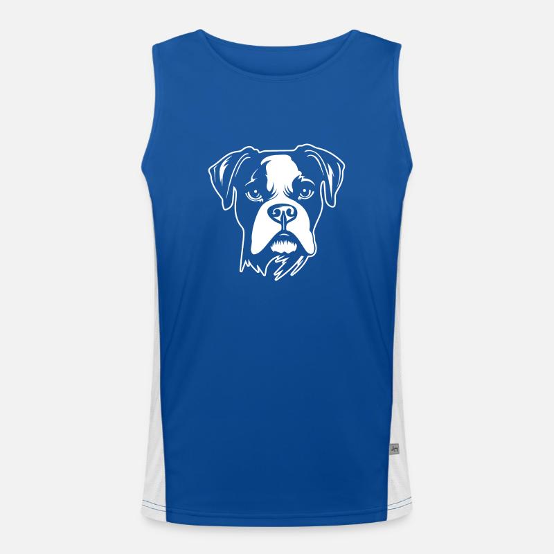Races de chiens boxers Débardeur respirant contrasté Homme 