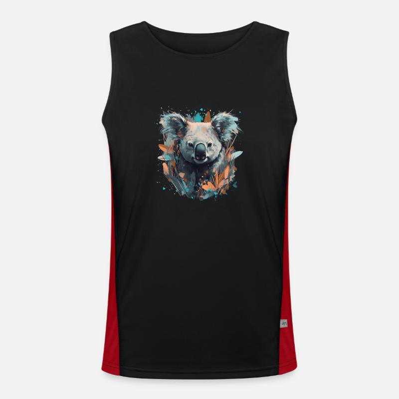 Koala Ours dans les eucalyptus Débardeur respirant contrasté Homme 
