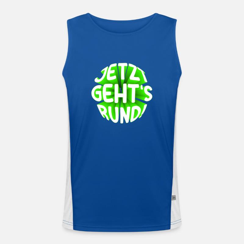 Jetzt gehts rund 3D Funktionelles Kontrast-Tank Top für Männer 