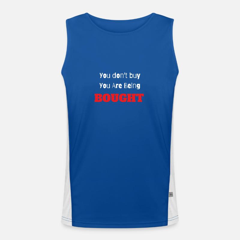 Anticonsumerism Quotes Men's Functional Contrast Tank Top 
