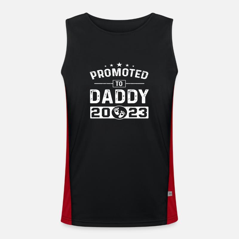 Promoted to Daddy 2023 Men's Functional Contrast Tank Top 