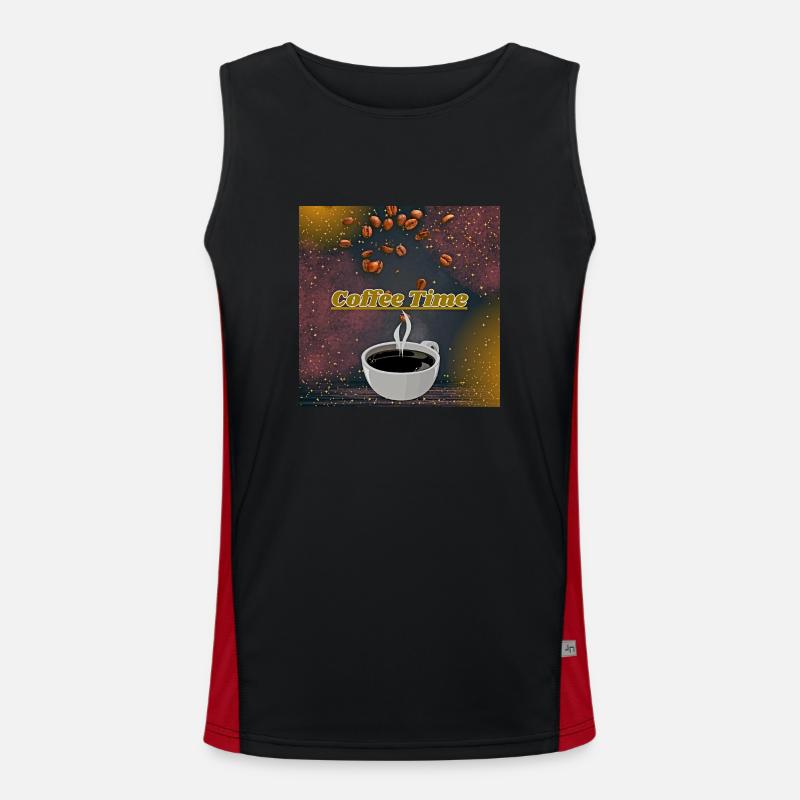 Coffe time Funktionelles Kontrast-Tank Top für Männer 