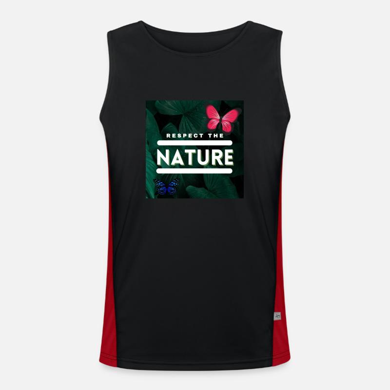 Respect the Nature Funktionelles Kontrast-Tank Top für Männer 