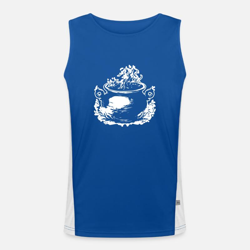 Cauldron Magical Witch Halloween Men's Functional Contrast Tank Top 