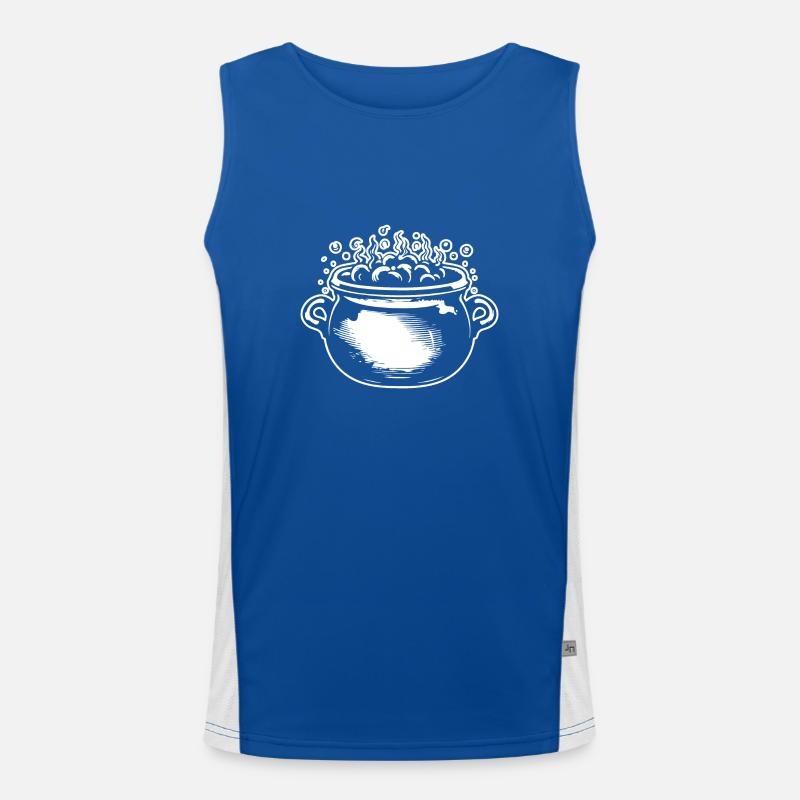 Cauldron Magical Witch Halloween Men's Functional Contrast Tank Top 