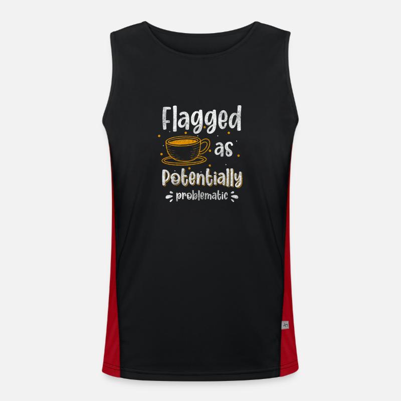 Probleme Spaß Satire Positiv Funktionelles Kontrast-Tank Top für Männer 