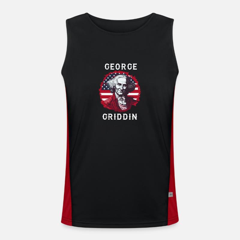 George Washington Griddy George | GEORGE GRIDDIN Funktionelles Kontrast-Tank Top für Männer 
