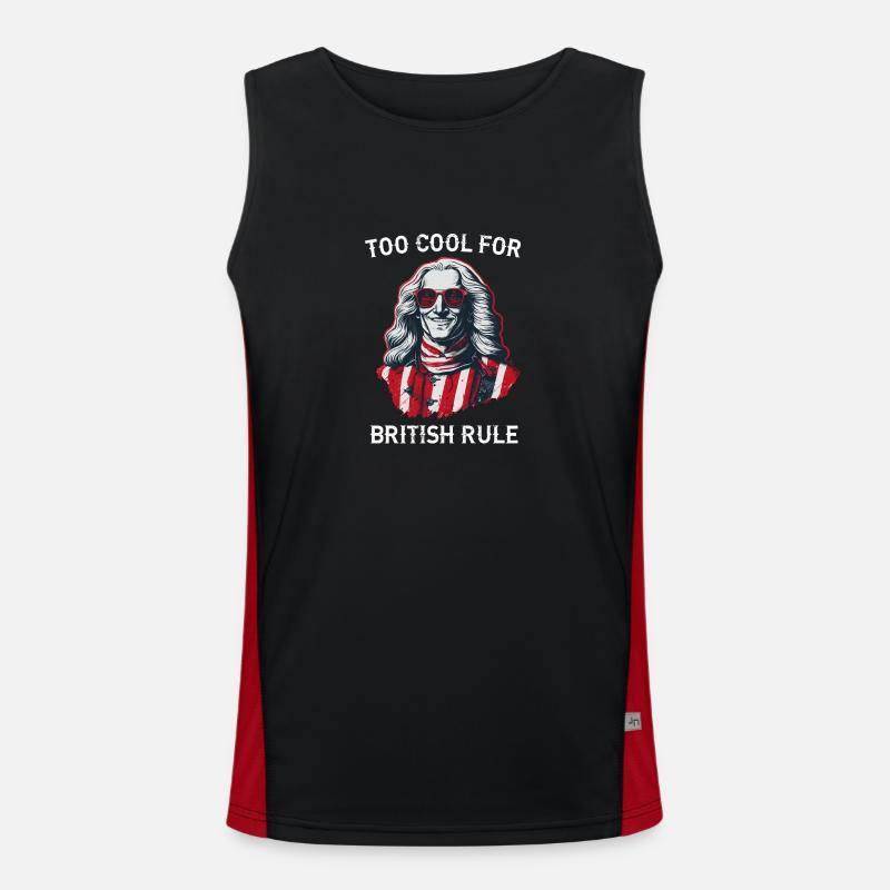TOO COOL FOR BRITISH RULE | GEORGE Washington Funktionelles Kontrast-Tank Top für Männer 