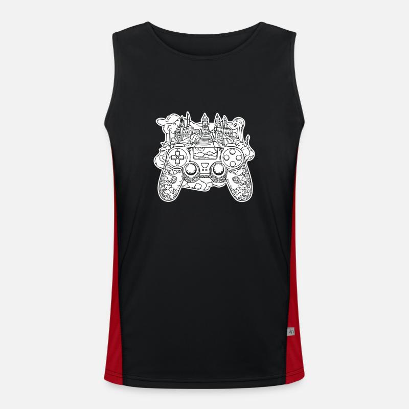 Controller Gaming Video Games Gamepad Men's Functional Contrast Tank Top 