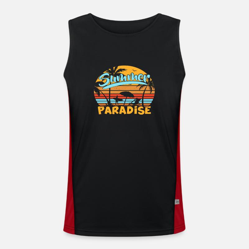 Summer Paradise Men's Functional Contrast Tank Top 