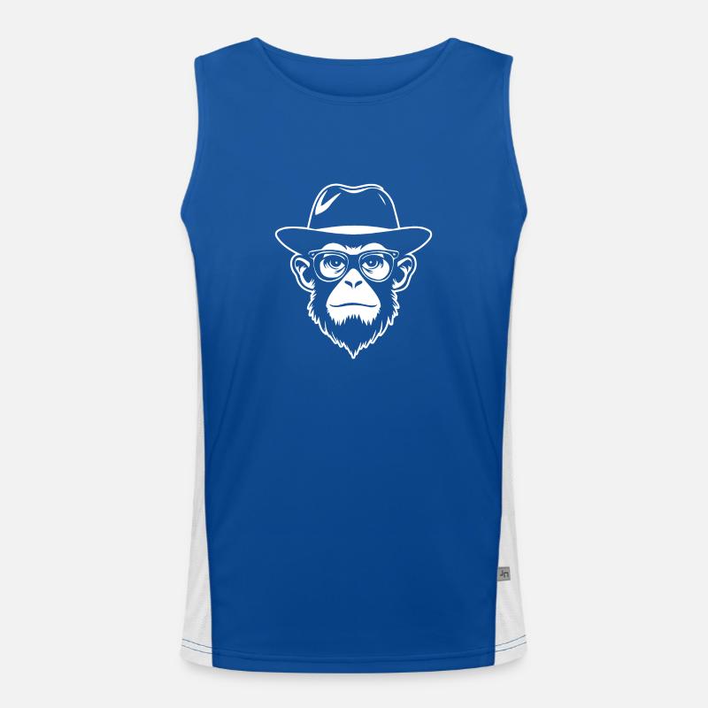 Affe Affen Affengesicht Dschungel Funktionelles Kontrast-Tank Top für Männer 