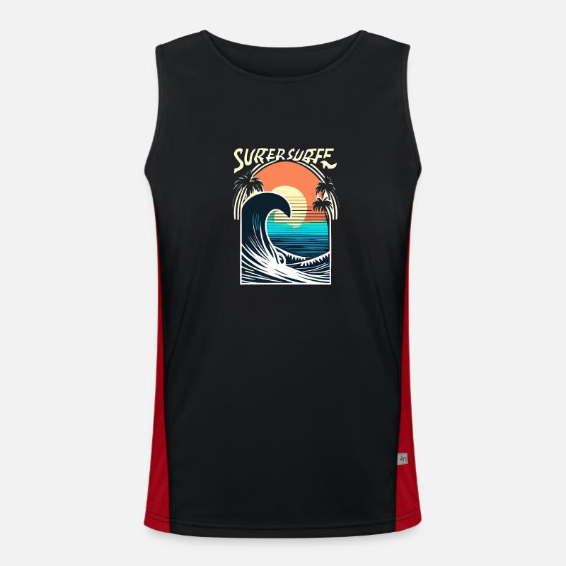 Surfer Surf Funktionelles Kontrast-Tank Top für Männer 
