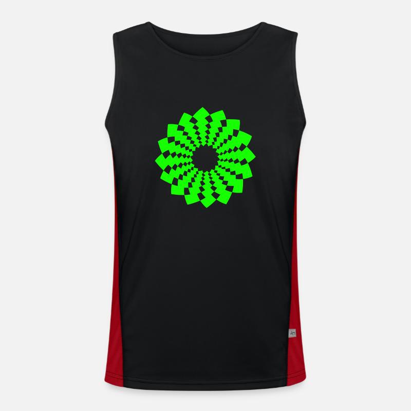 Om signe chakra fleur néon vert néon Débardeur respirant contrasté Homme 