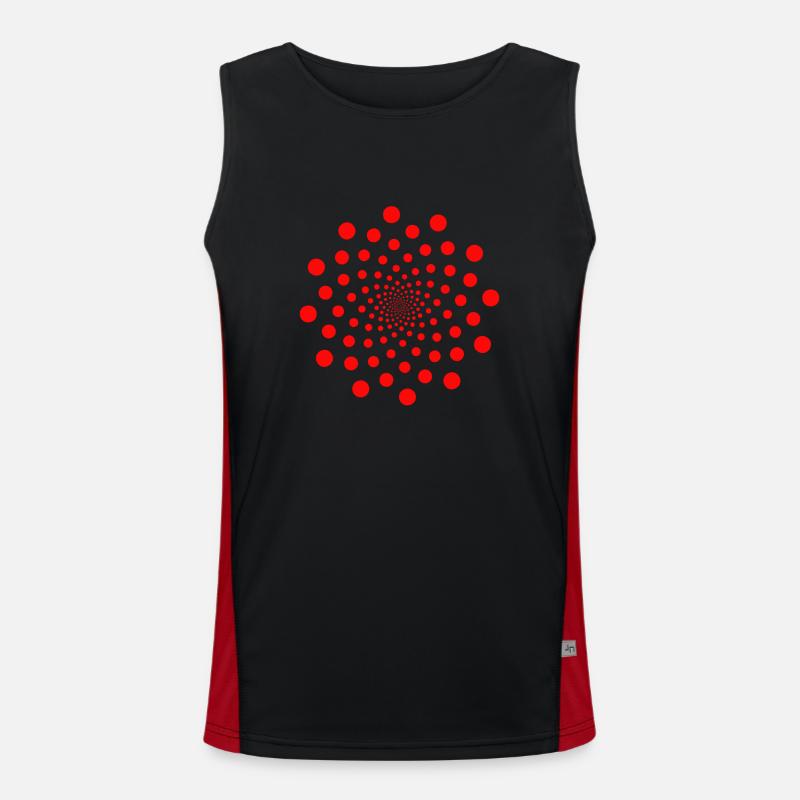 OM Sign Chakra Points Spirit Infinite Red Men's Functional Contrast Tank Top 