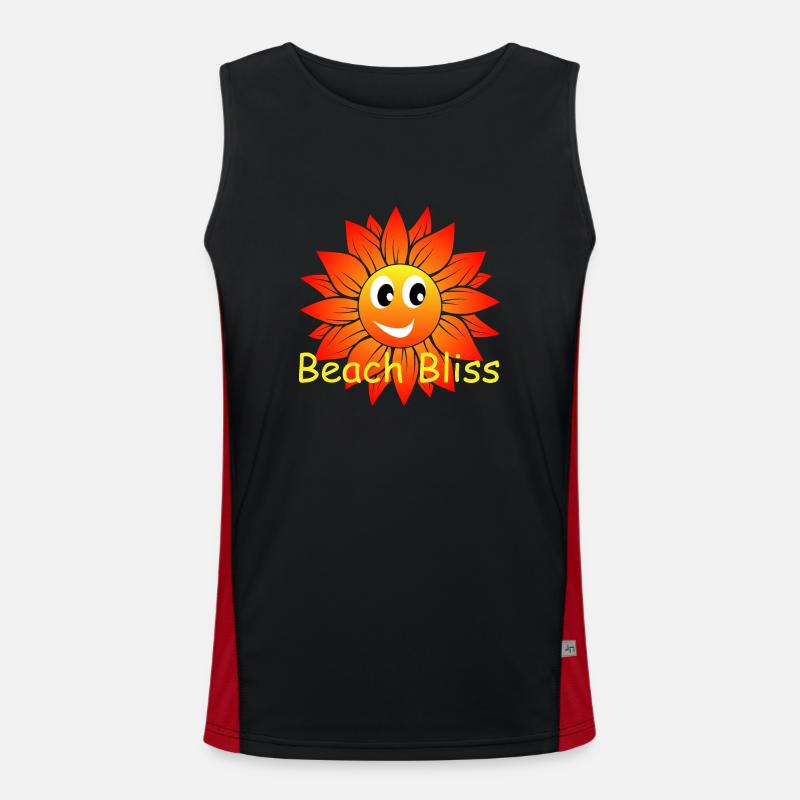 Beach Bliss - sonnige Ferien Funktionelles Kontrast-Tank Top für Männer 