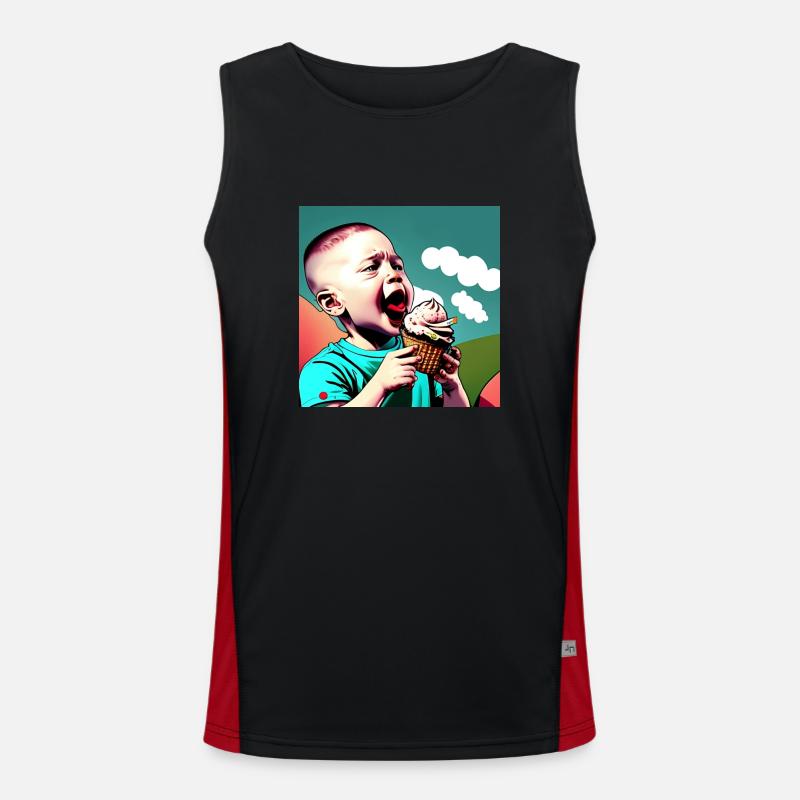 Eis Funktionelles Kontrast-Tank Top für Männer 
