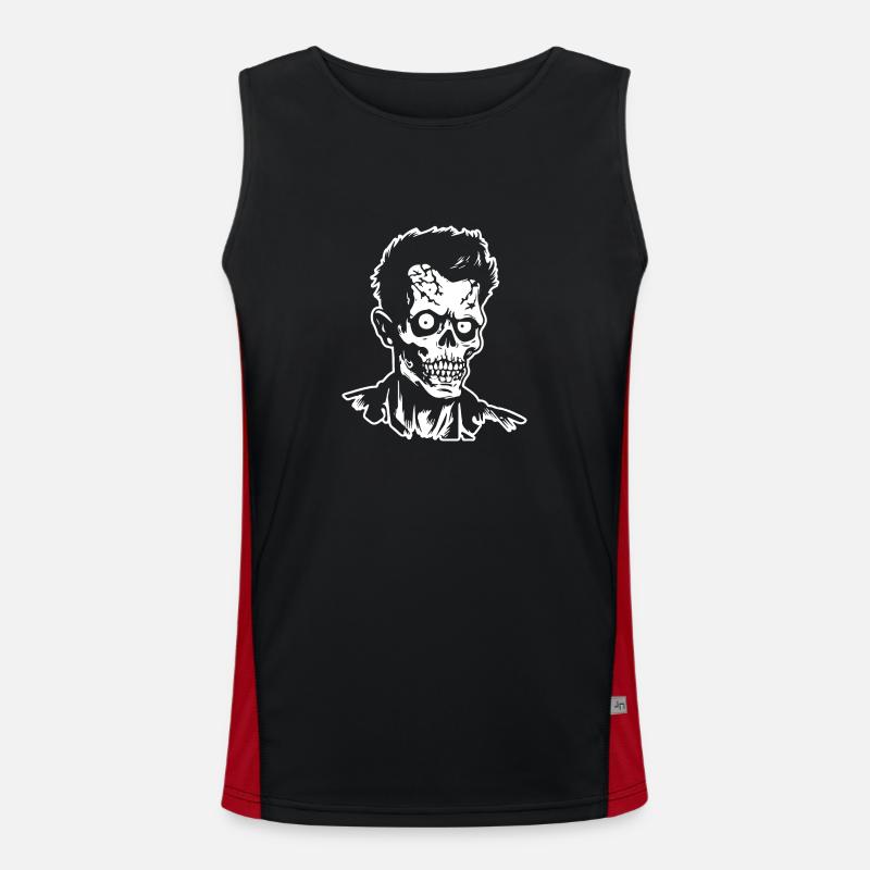 Zombie Undead Halloween Horror Men's Functional Contrast Tank Top 