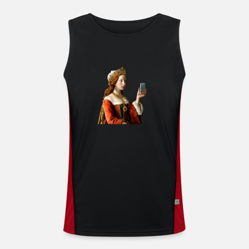The Queen's selfie Men's Functional Contrast Tank Top 