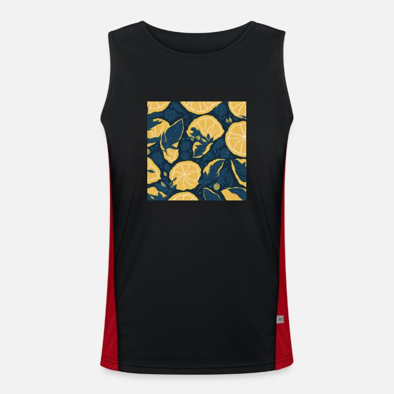 Zitrone Funktionelles Kontrast-Tank Top für Männer 