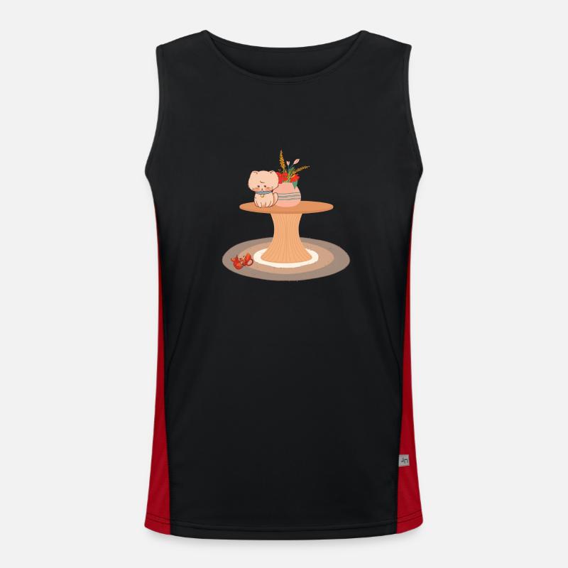 Naughty cat Men's Functional Contrast Tank Top 