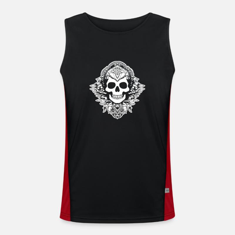 Skeleton Costume Bones Halloween Horror Men's Functional Contrast Tank Top 
