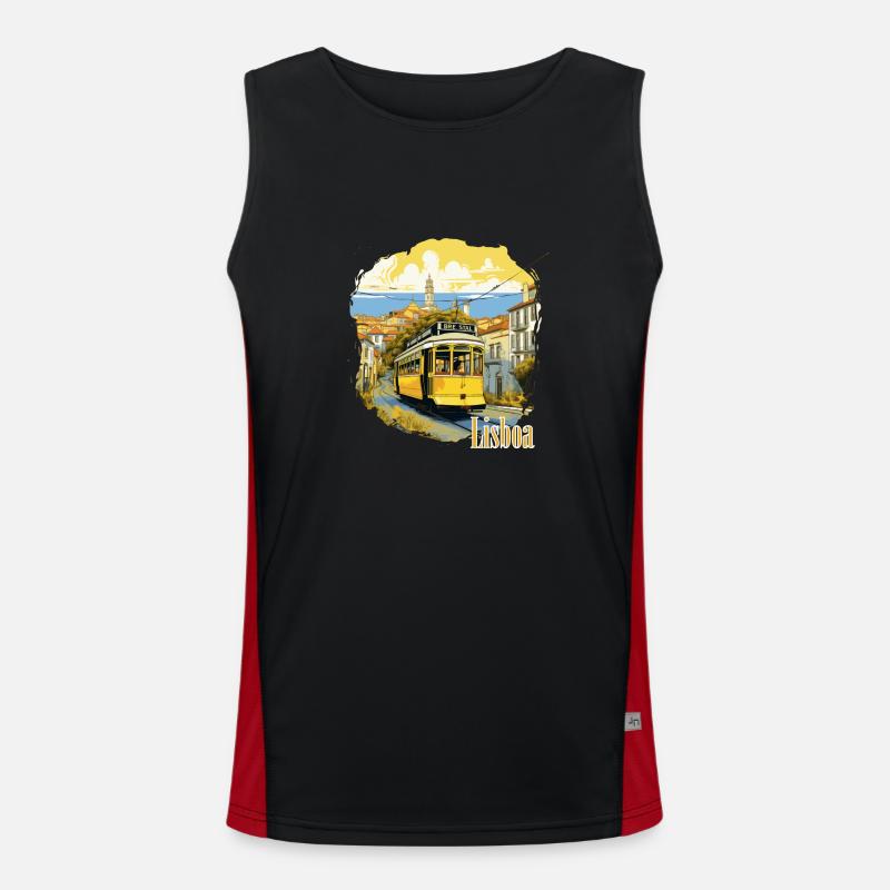Lissabon - Lisboa Funktionelles Kontrast-Tank Top für Männer 