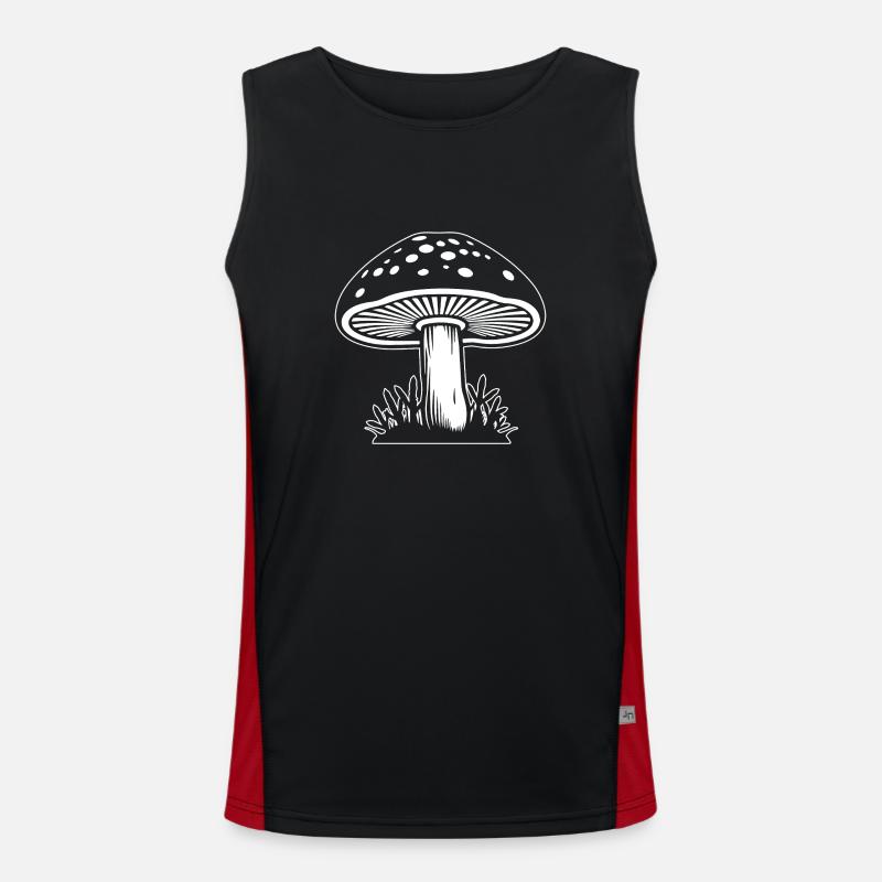 Champignon Cueilleur de champignons Champignons Champignons Débardeur respirant contrasté Homme 