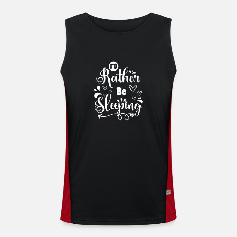 Sleeping, dreaming, relaxing, sleepyhead Men's Functional Contrast Tank Top 