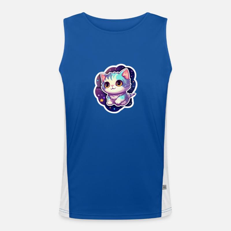 a cute glagtic kitty Funktionelles Kontrast-Tank Top für Männer 